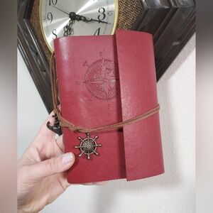 Red Compass Journal with Nautical Charm
